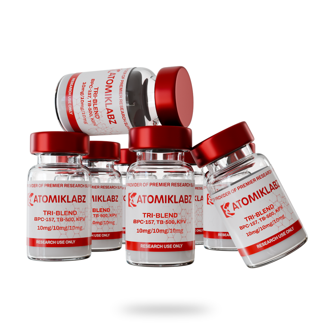 BULK PACK TRIBLEND – BPC-157/TB-500/KPV (10mg/10mg/10mg) (10 VIALS)