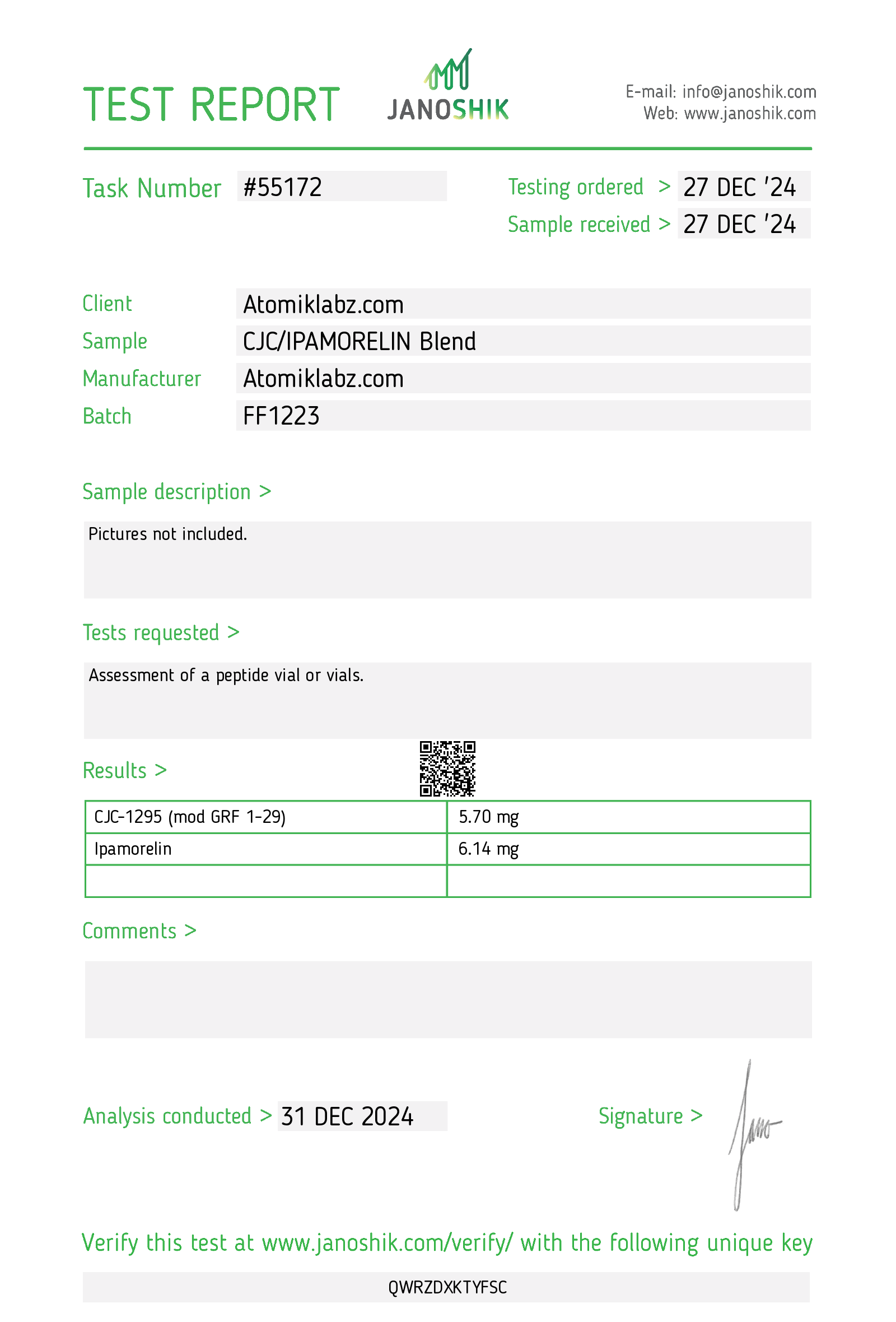 BULK PACK CJC-1295 W/O DAC/Ipamorelin Blend (5mg/5mg) (cjc NO DAC) (10 vials) BULK PACK CJC-1295 W/O DAC/Ipamorelin Blend (5mg/5mg) (cjc NO DAC) (10 vials)