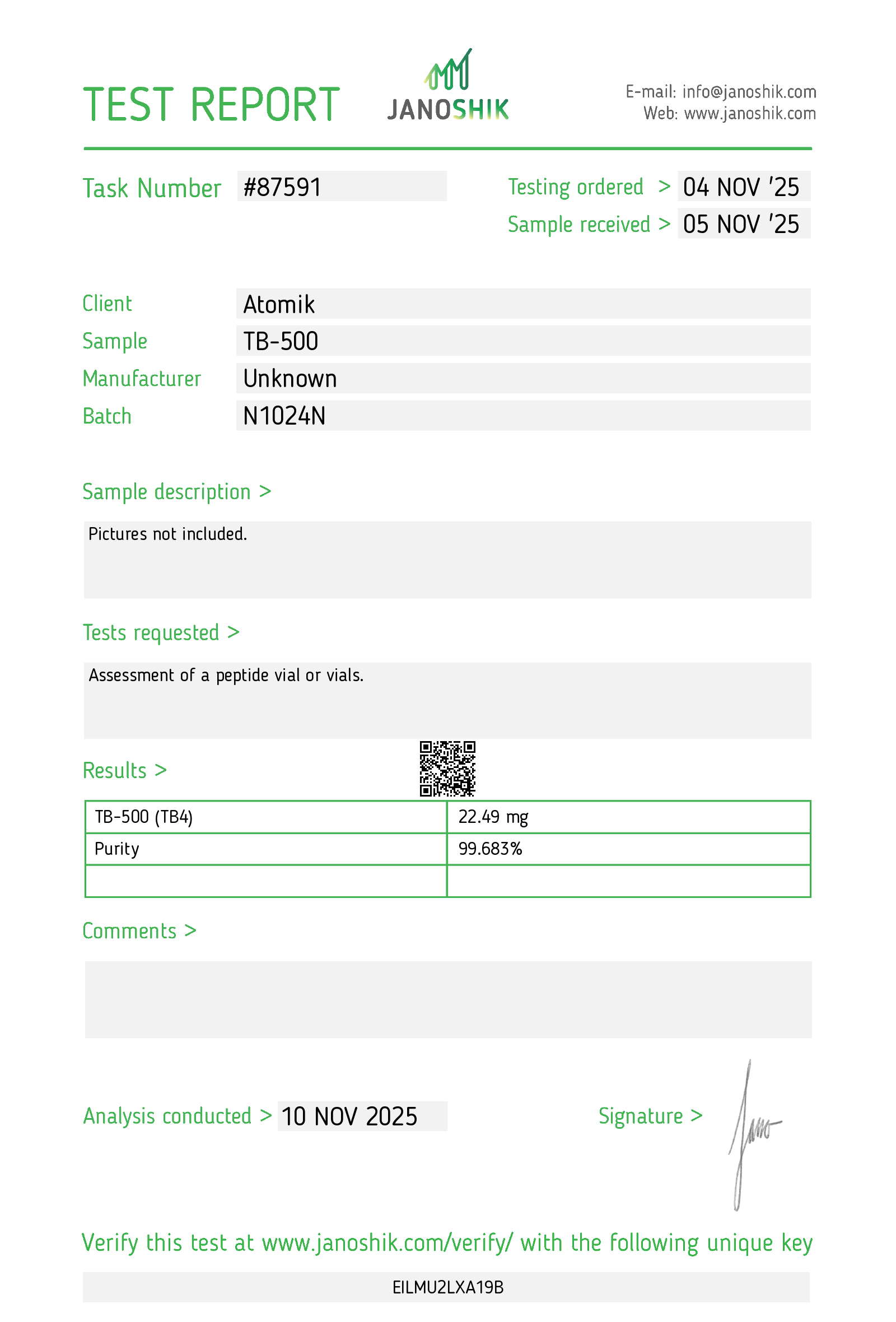 TB-500 (Thymosin Beta-4) (43 AA) – 20mg